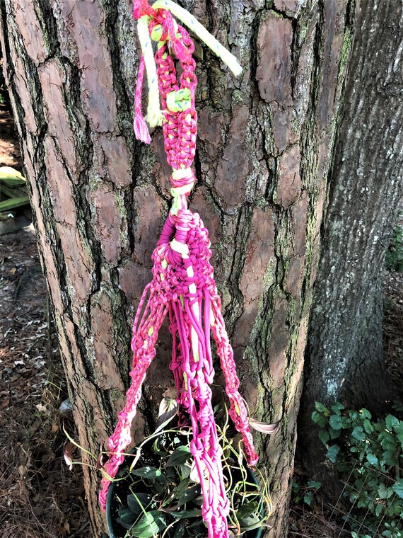 Handmade Paracord Macrame Plant Hanger, Adjustable, Indoor/outdoor - Etsy