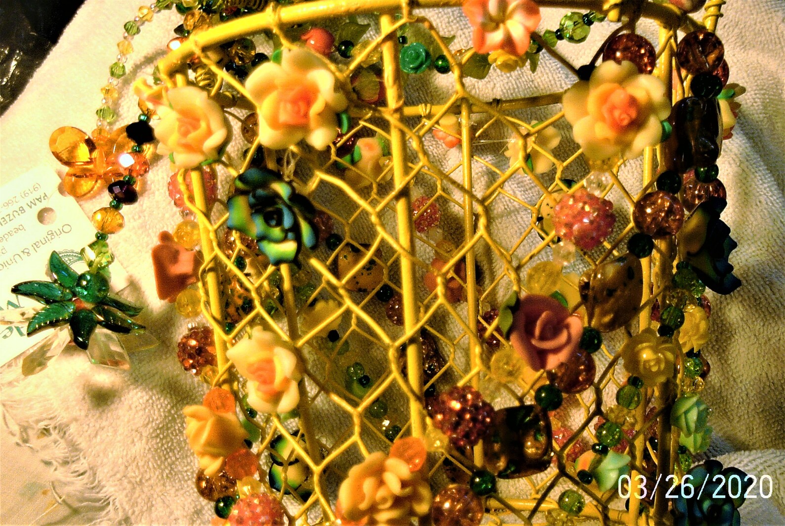 Yellow Hanging Plant Basket/Planter Covered with Various Roses Etsy