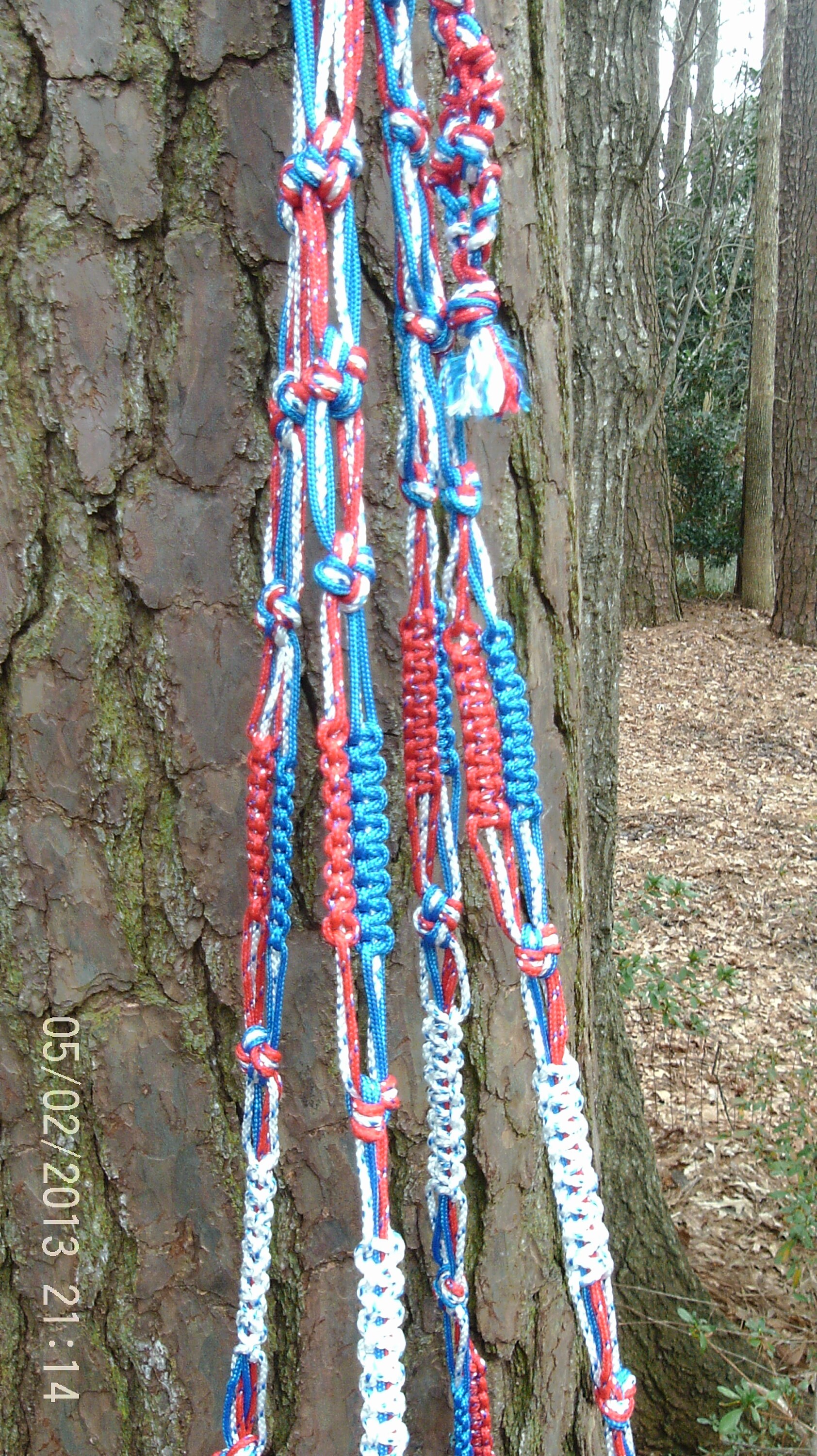 XL Macramé Plant/Pot/Glass Ball Hanger/ Planter in Patriotic Etsy