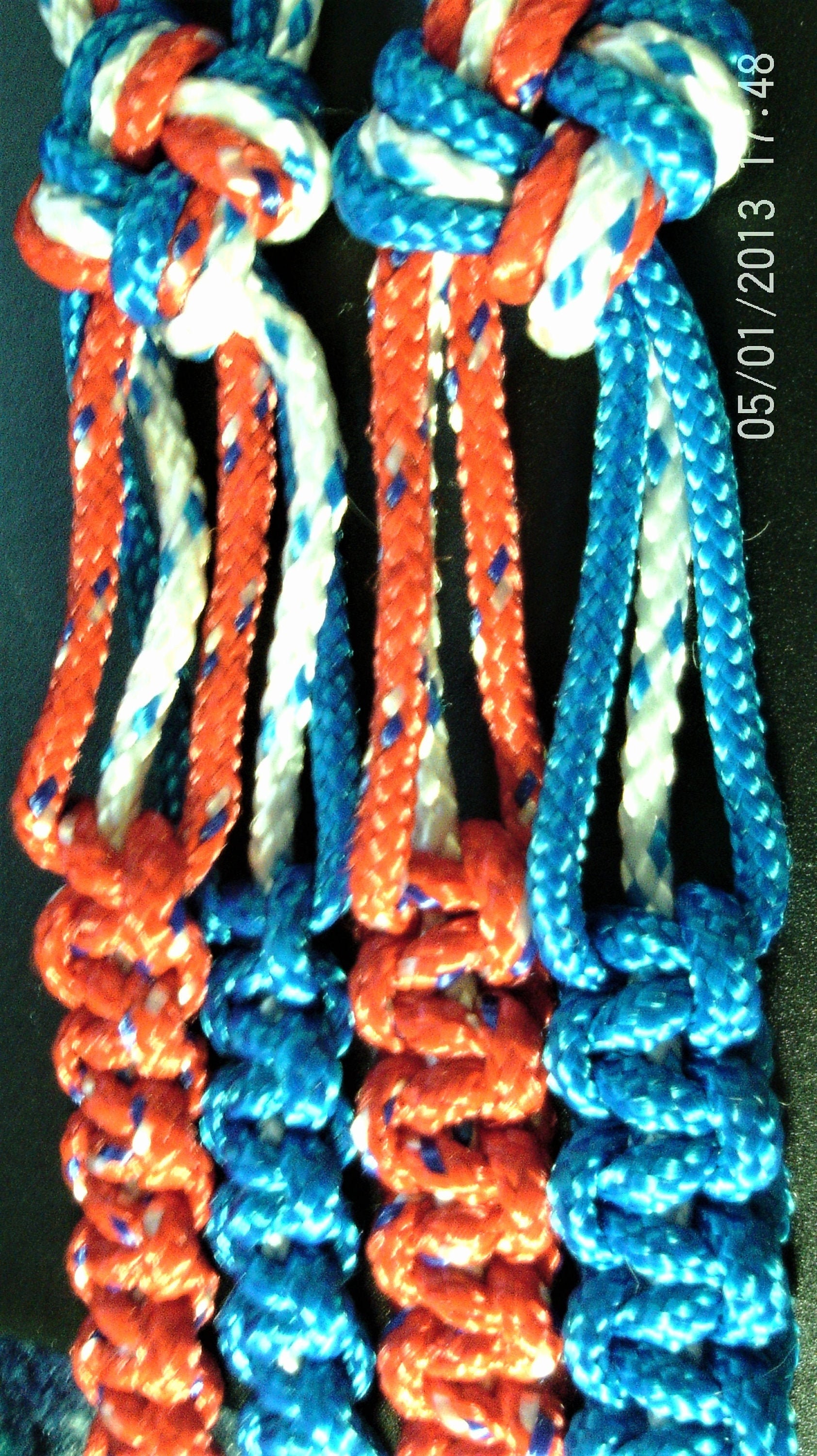 XL Macramé Plant/Pot/Glass Ball Hanger/ Planter in Patriotic Etsy