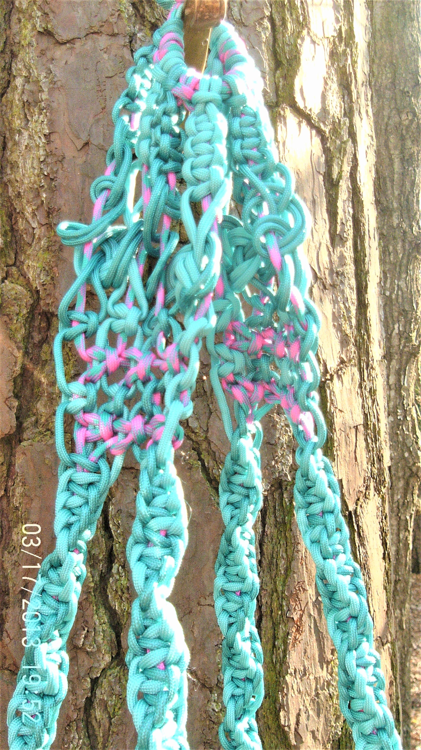 XL Macramé Plant/pot/glass Ball Hanger/ Planter in Teal and Etsy Canada