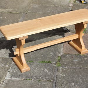 Refectory bench in solid oak