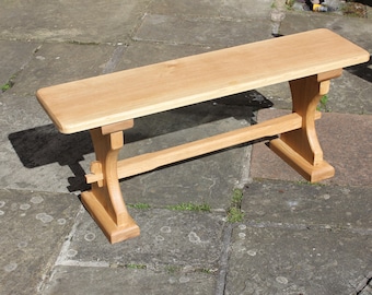 Refectory bench in solid oak