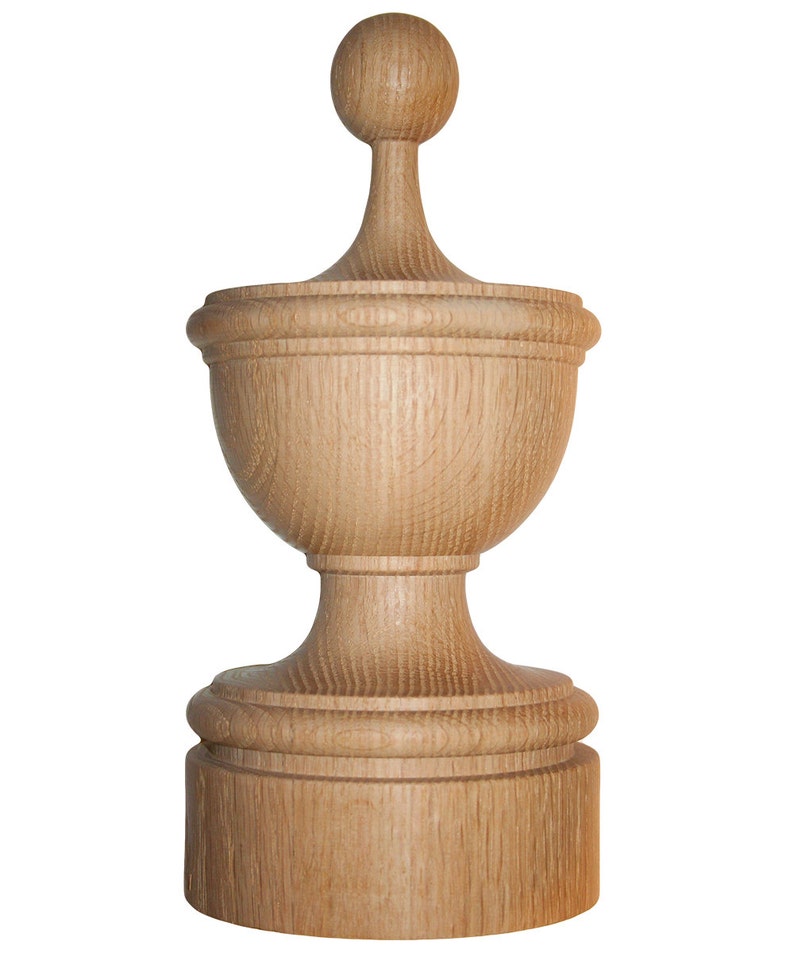 Staircase Finial Newel Post Cap FN0107, Wood 10 H X 4 3/4 W Etsy