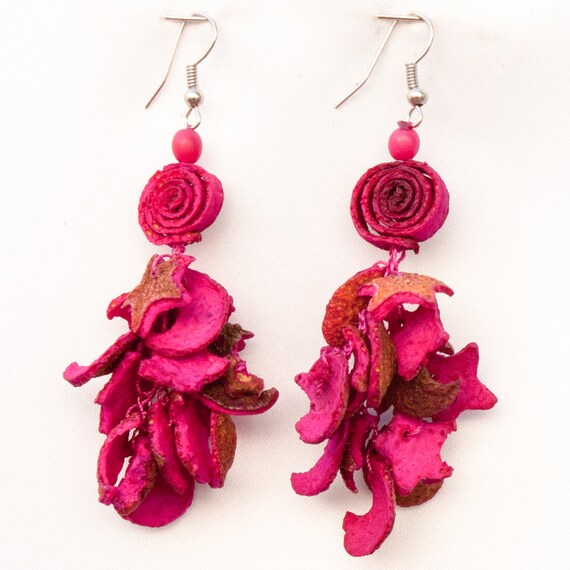 Items similar to Orange Peel Earrings Earth Jewelry on Etsy