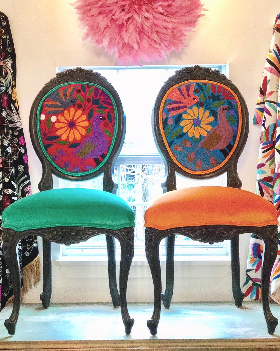 Eclectic Boho Dining Chairs Etsy