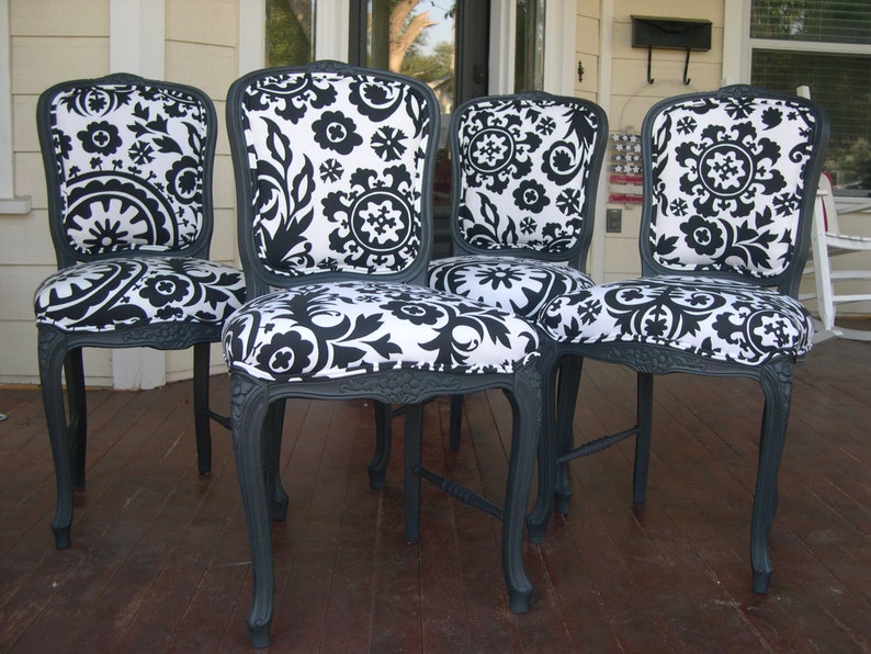 Customizable French KitchenDining Chairs ready for your choice of paint and fabric