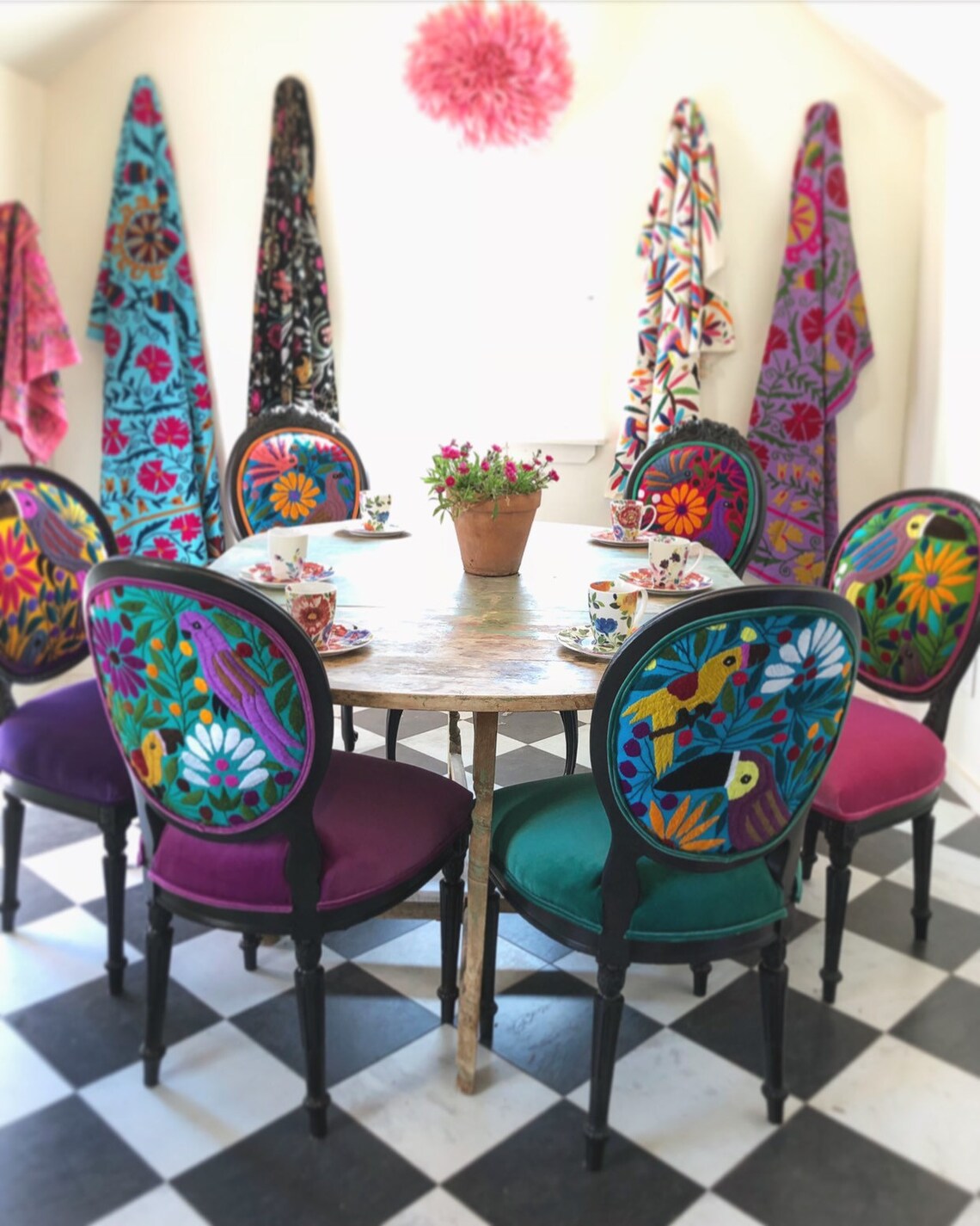 Eclectic Boho Dining Chairs Etsy