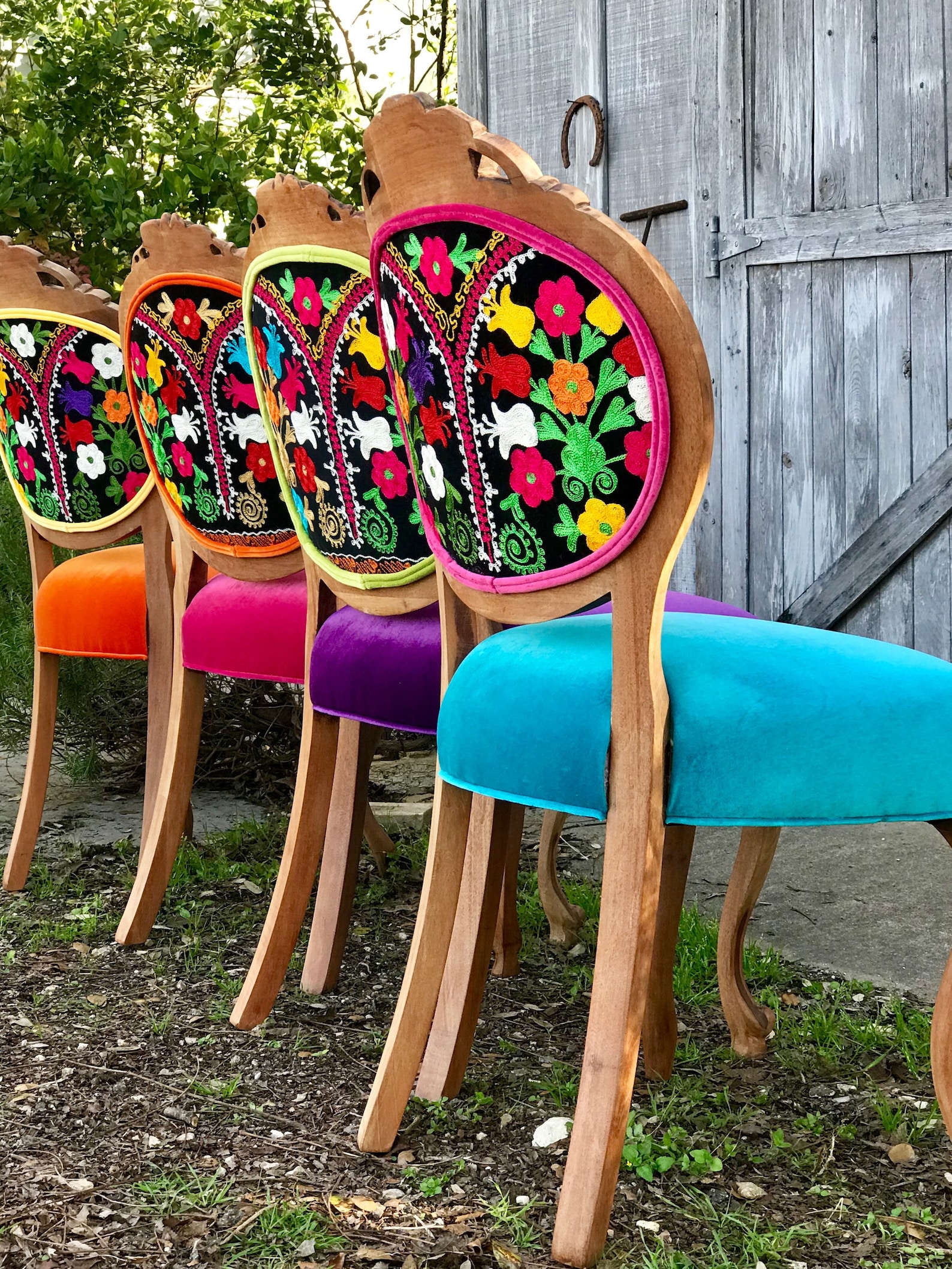 Eclectic Boho Dining Chairs - Etsy