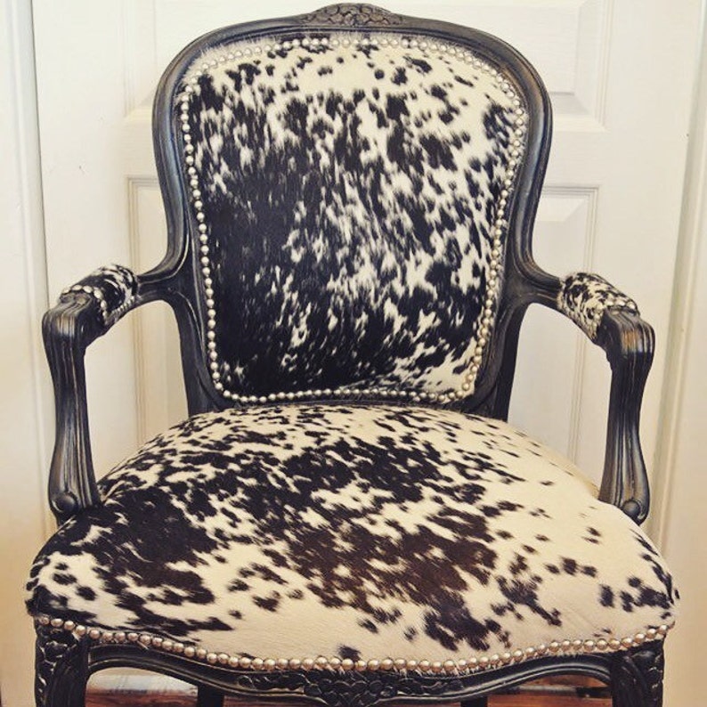 Classic Cowhide French Chairs Etsy