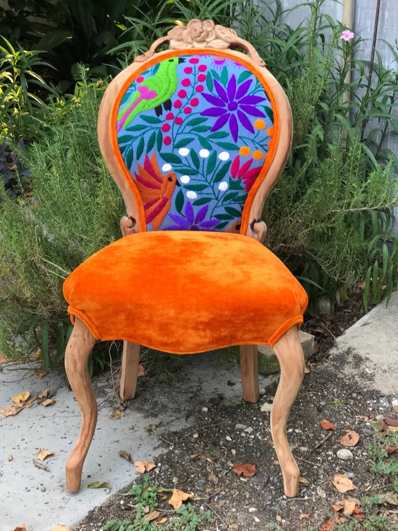 Eclectic Boho Side Chair Etsy UK
