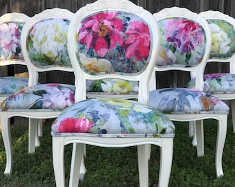 Eclectic Floral Dining Chairs