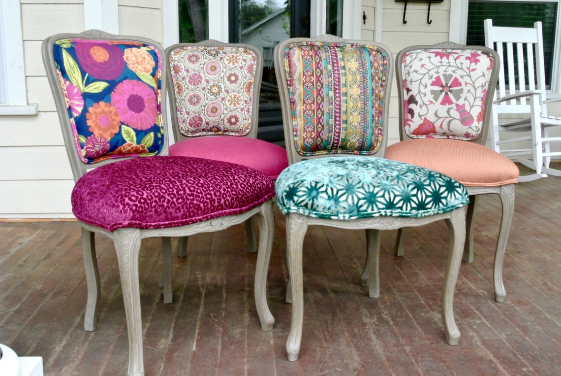 Eclectic Boho Dining Chairs Etsy