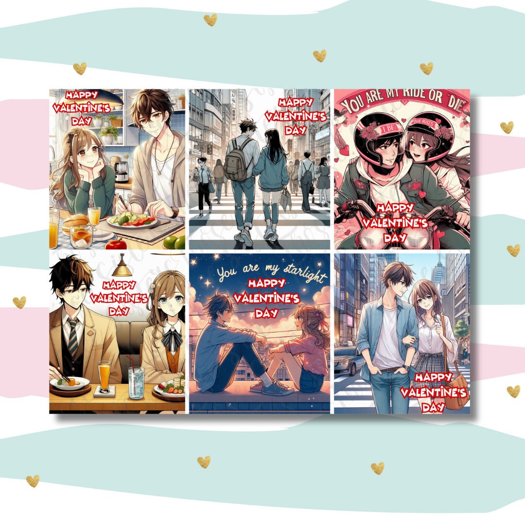 Anime Printable Valentines Day Cards for Kids Anime Valentine Cards for ...
