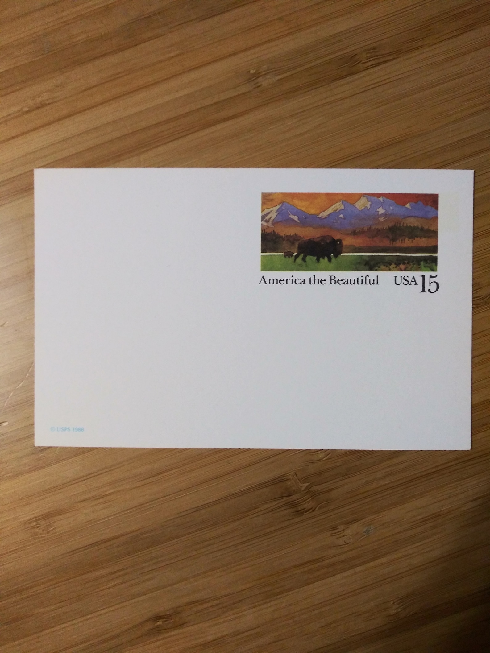 Pre Printed Stamped Collectible 1988 US Postal Postcard Etsy