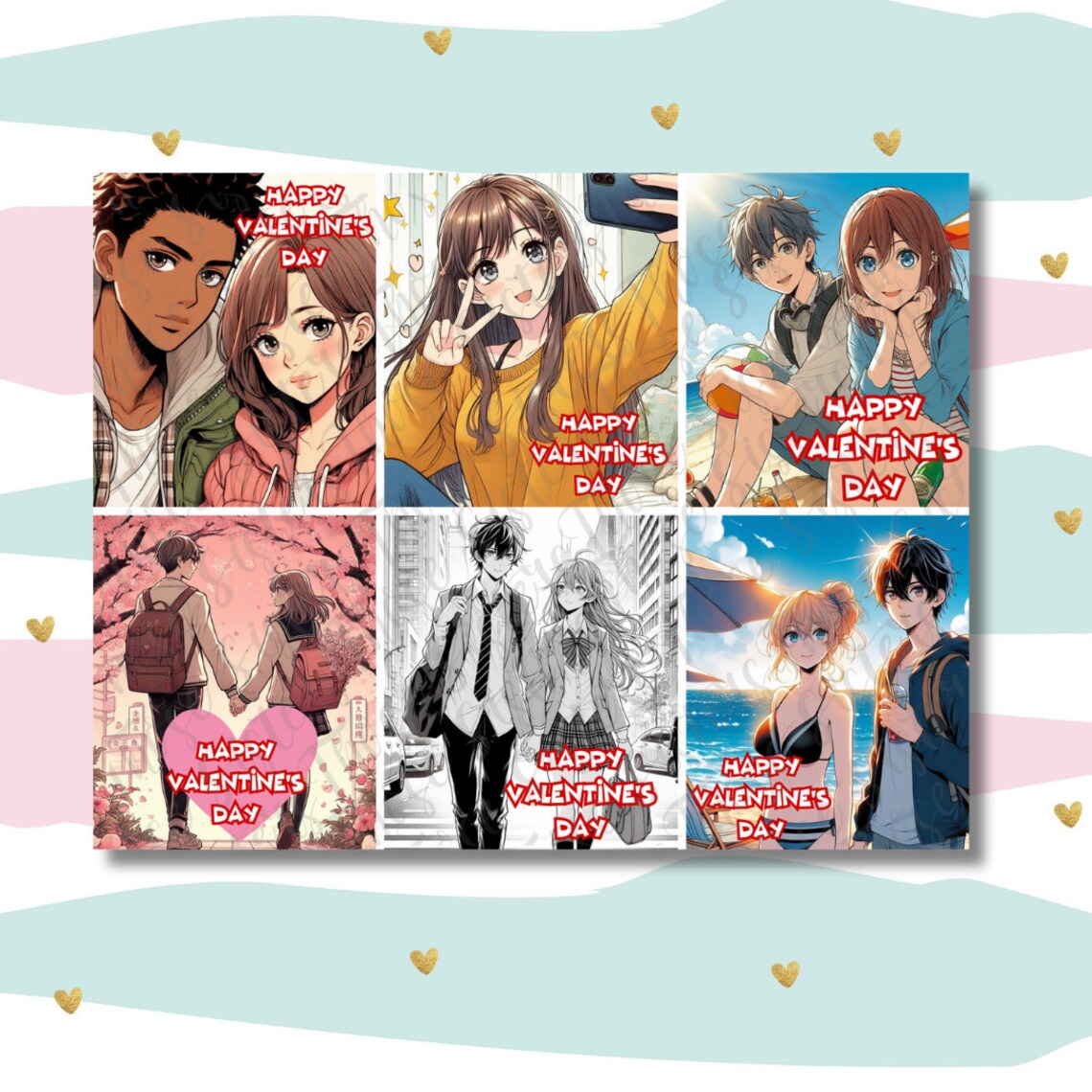 Anime Printable Valentines Day Cards for Kids Anime Valentine Cards for ...