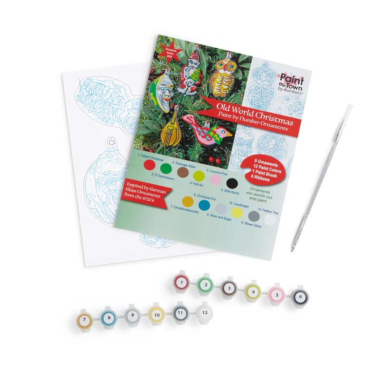 DIY Christmas Ornaments/ Paint by Number /Ornaments/ DIY/ Etsy