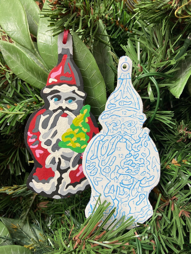 DIY Christmas Ornaments/ Paint by Number /Ornaments/ DIY/ Etsy