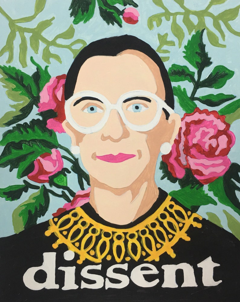 Paint by Number / RBG / 8x10 / Ruth Bader Ginsburg / Dissent / Vintage Style / Craft Kit / DIY / Paint Kit / Made in USA / Equality image 3