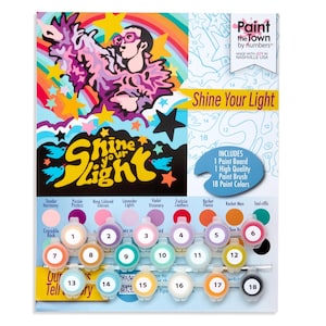 Vintage-Inspired Paint-by-Number Kit 8”x10” - Shine Your Light! Bild 1