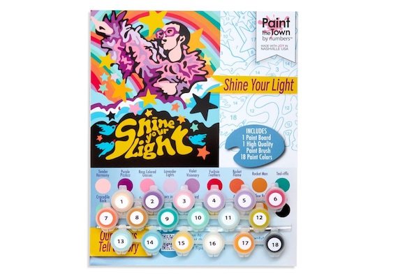 Vintage-Inspired Paint-by-Number Kit 8”x10” -  Shine Your Light!