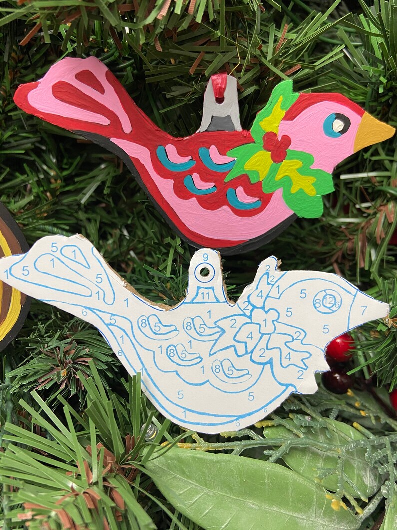 DIY Christmas Ornaments/ Paint by Number /Ornaments/ DIY/ Etsy