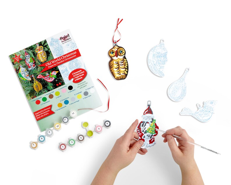 DIY Christmas Ornaments/ Paint by Number /Ornaments/ DIY/ Etsy