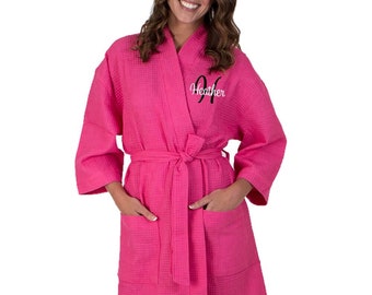 Monogrammed Waffle Weave Robes Bridal Party Robes