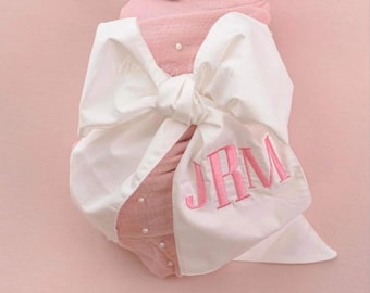 Newborn/Maternity Sash:  Monogrammed Newborn Bow