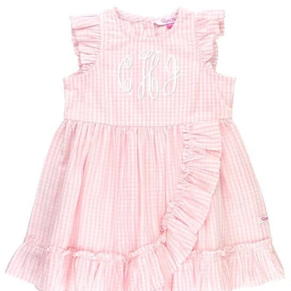 Birthday Pink Gingham Girl Dress
