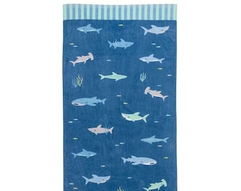 Shark Beach Towel Monogrammed Kids