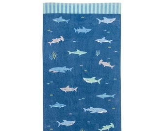 Shark Beach Towel Monogrammed Kids