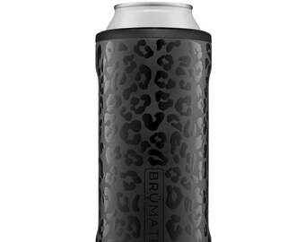 Monogrammed Hopsulator Slim BruMate in Onyx Leopard