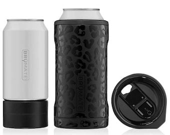 BruMate Trio Onyx Leopard Hopsulator Can Cooler