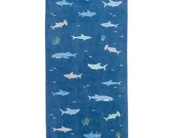 Shark Beach Towel Monogrammed Kids