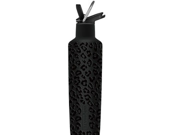 Monogrammed BruMate Rehydration Mini Onyx Leopard 16oz Water Bottle