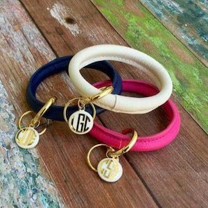 Monogrammed Bracelet Key Ring image 1