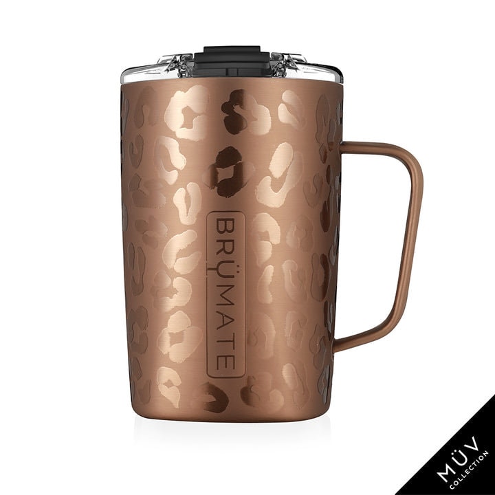 BRUMATE Toddy 16oz Insulated Coffee Mug, Glitter Rose Gold