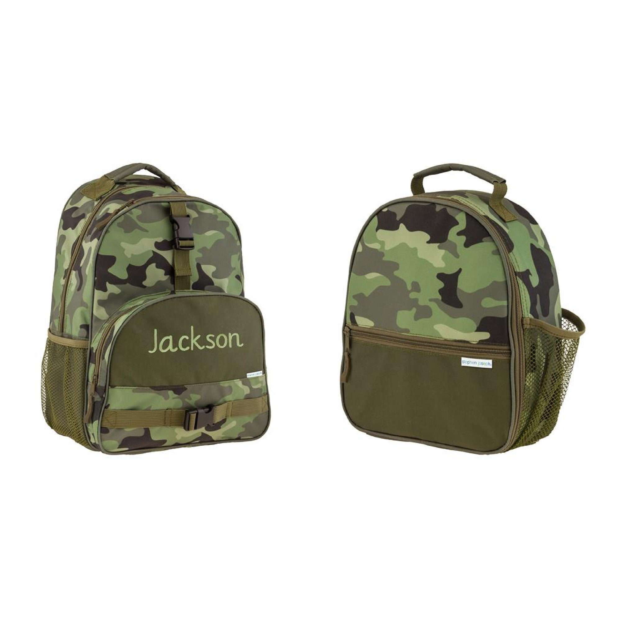 Monogrammed Backpack-- Book bag Monogrammed -- Lunch Box monogram--  Personalized bag-- Monogrammed Bookbag and Lunch Box-- Camo