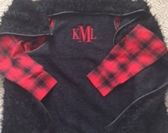 Monogrammed Fur Vest