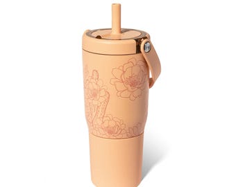 BruMate Cactus Flower Resa 25 Tumbler with Straw