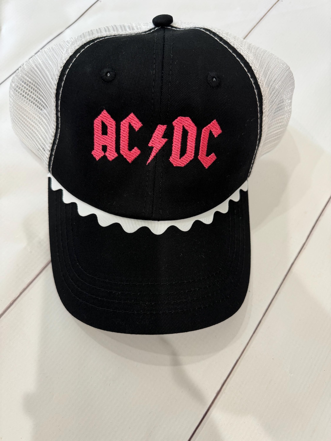 Ric Rac Rib Hat Monogrammed Ball Cap Ric Rac Trucker Hat in Black - Etsy