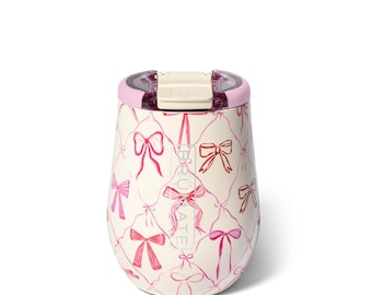 BruMate Bows Uncork'd 14oz Stemless Wine Glass
