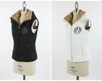 Monogrammed Vest- Hooded Puffer Vest