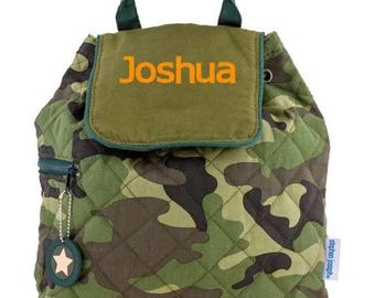 Camo Quilted Backpack Monogrammed Toddler Bookbag
