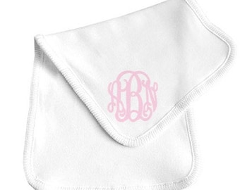 Monogrammed Burp Cloth Gender Neutral