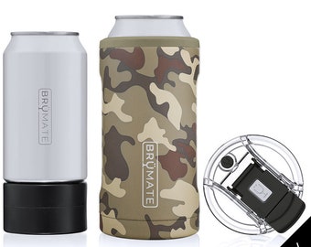 Monogrammed BruMate Hopsulator Trio Forest Camo 12/16oz Can Cooler