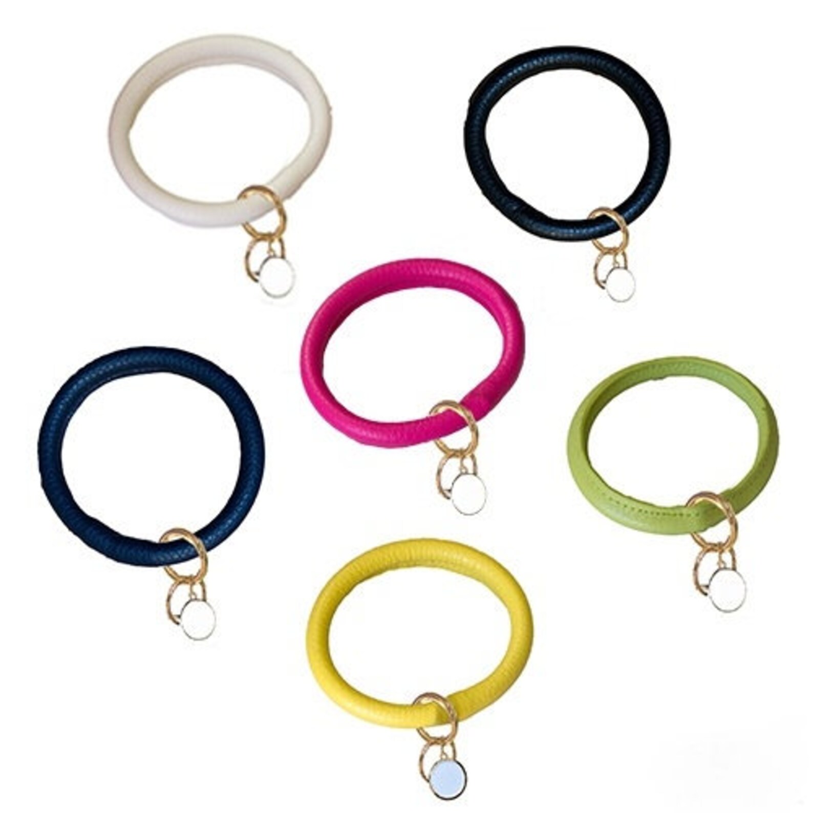 Monogrammed Bracelet Key Ring - Etsy