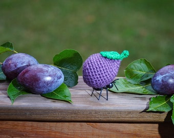 Cute ant with crochet plum kitchen decor funny party decor cute and funny small gift