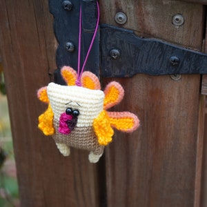 Cute crochet turkey figurine hanging decor